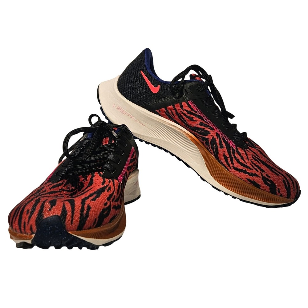 Nike Air Zoom Pegasus 38 8.5 Red Black Tiger‎ Stripe DQ7650-800 Running Shoes